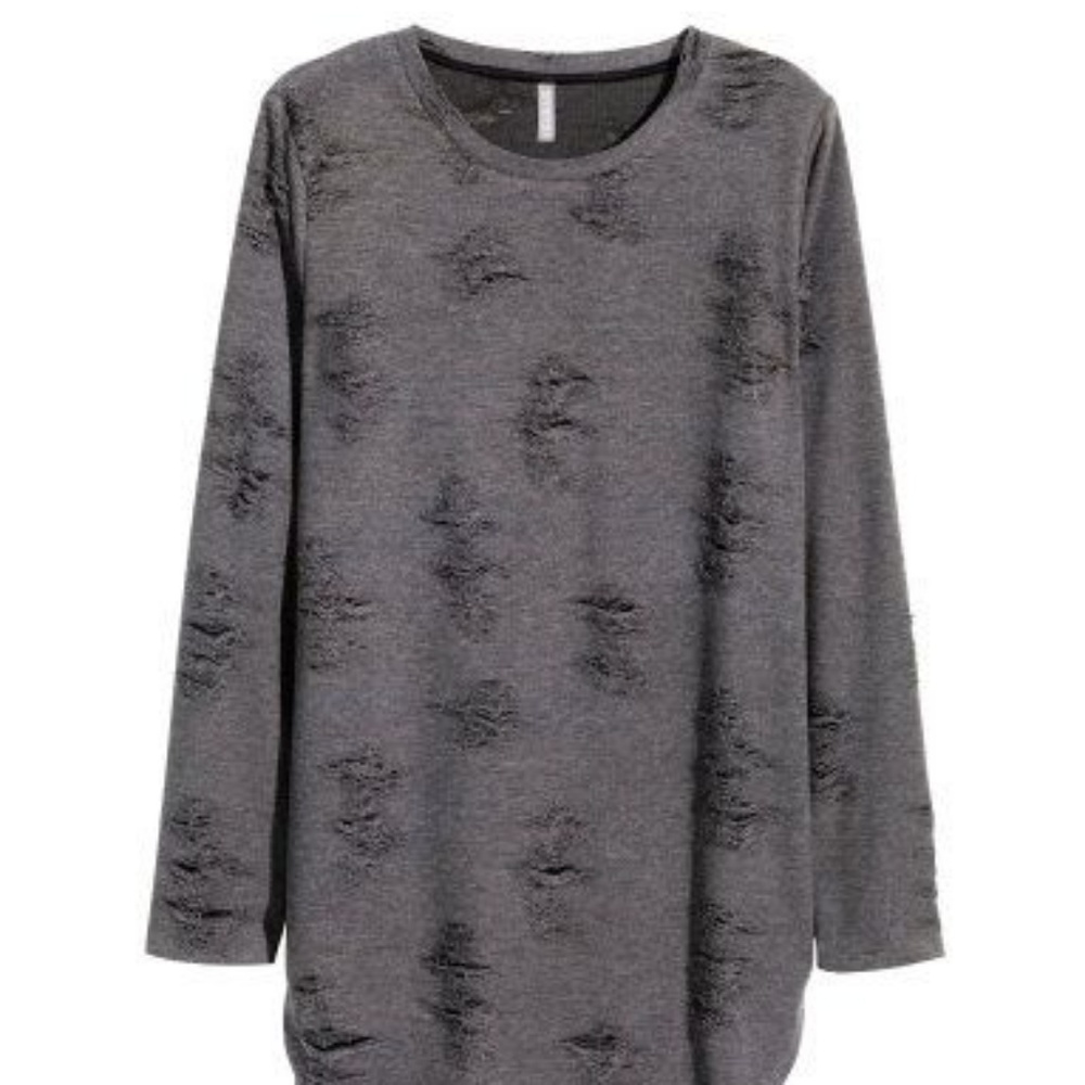 H&M Distressed L/S top
